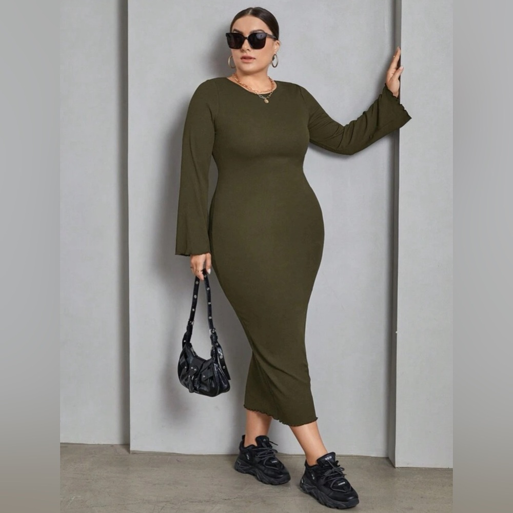 Long sleeve dress thick fabric worn Once size 12